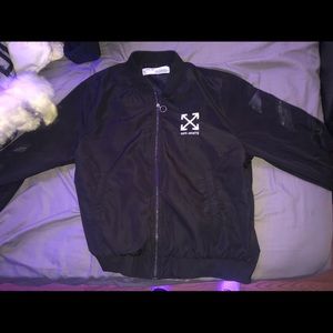 off white bomber jacket